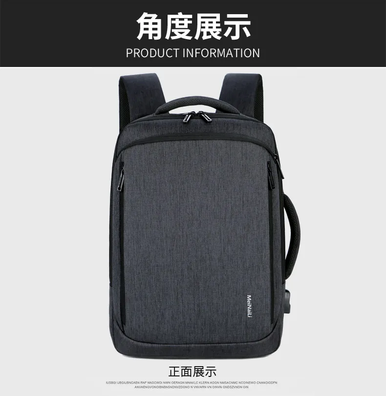 15,6 дюймов рюкзаки для ноутбука мужские рюкзаки бизнес ноутбук Mochila водонепроницаемый рюкзак usb зарядка сумки дорожные сумки