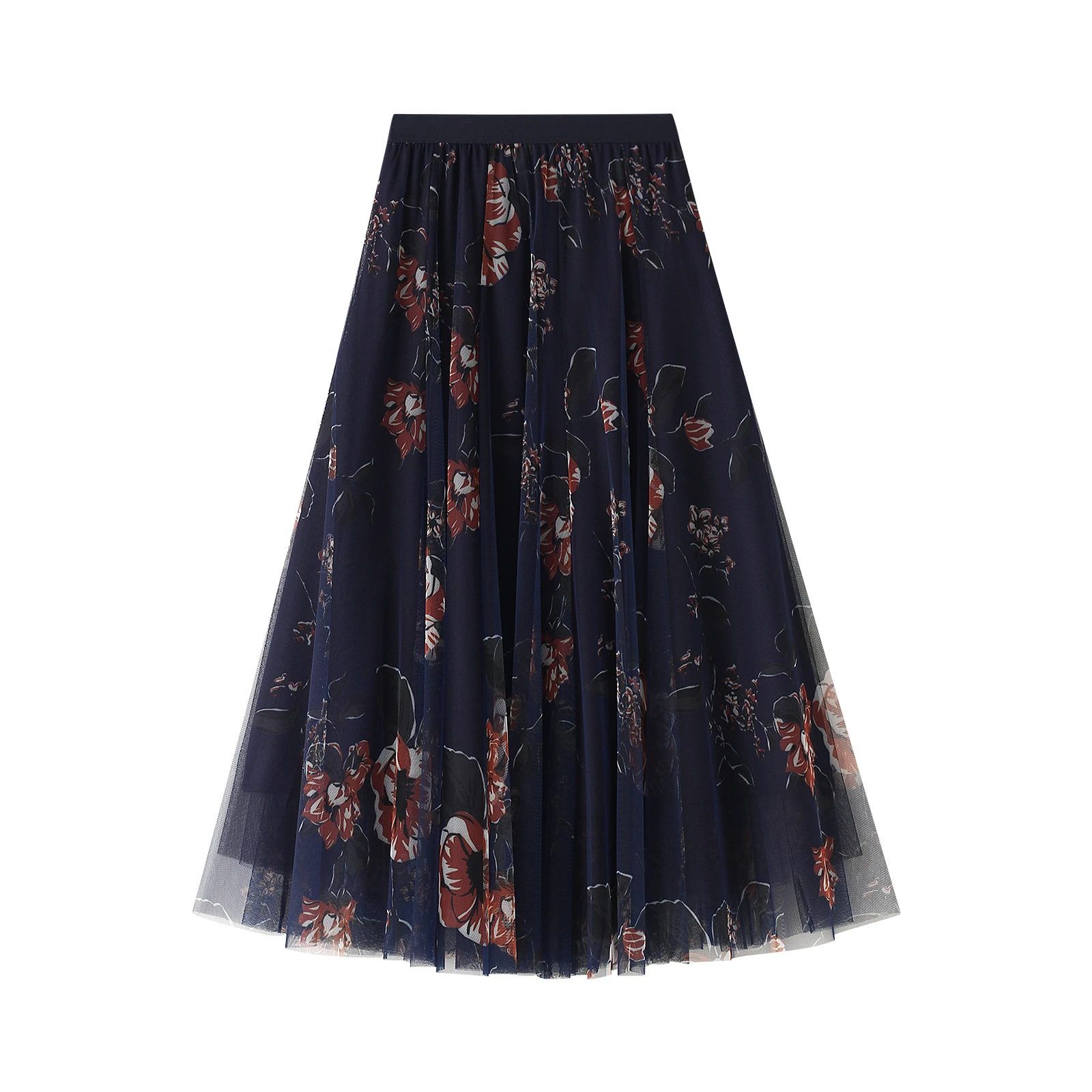 

Ladies's Skirt, Flower Print High Waist Skirt for Travelling Dating Party Shopping Vacation