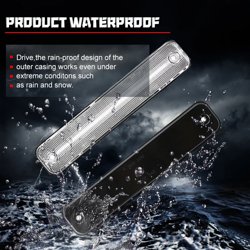 Полный светодиодный боковой габаритный фонарь iJDM Янтарный/красный для 2003-2009 Hummer