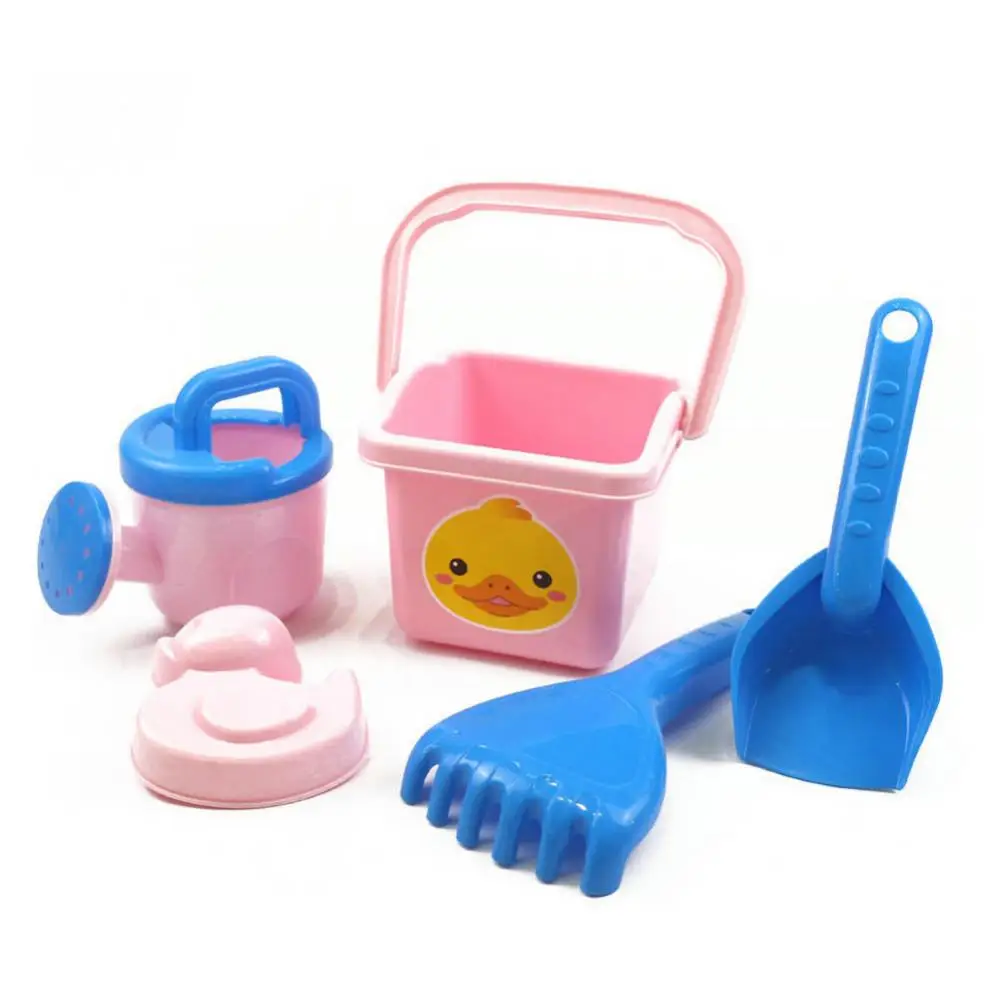 5Pcs Summer Kids Cartoon Bear Duck Bucket Rake Outdoor Beach Sand Play Toy Set | Игрушки и хобби