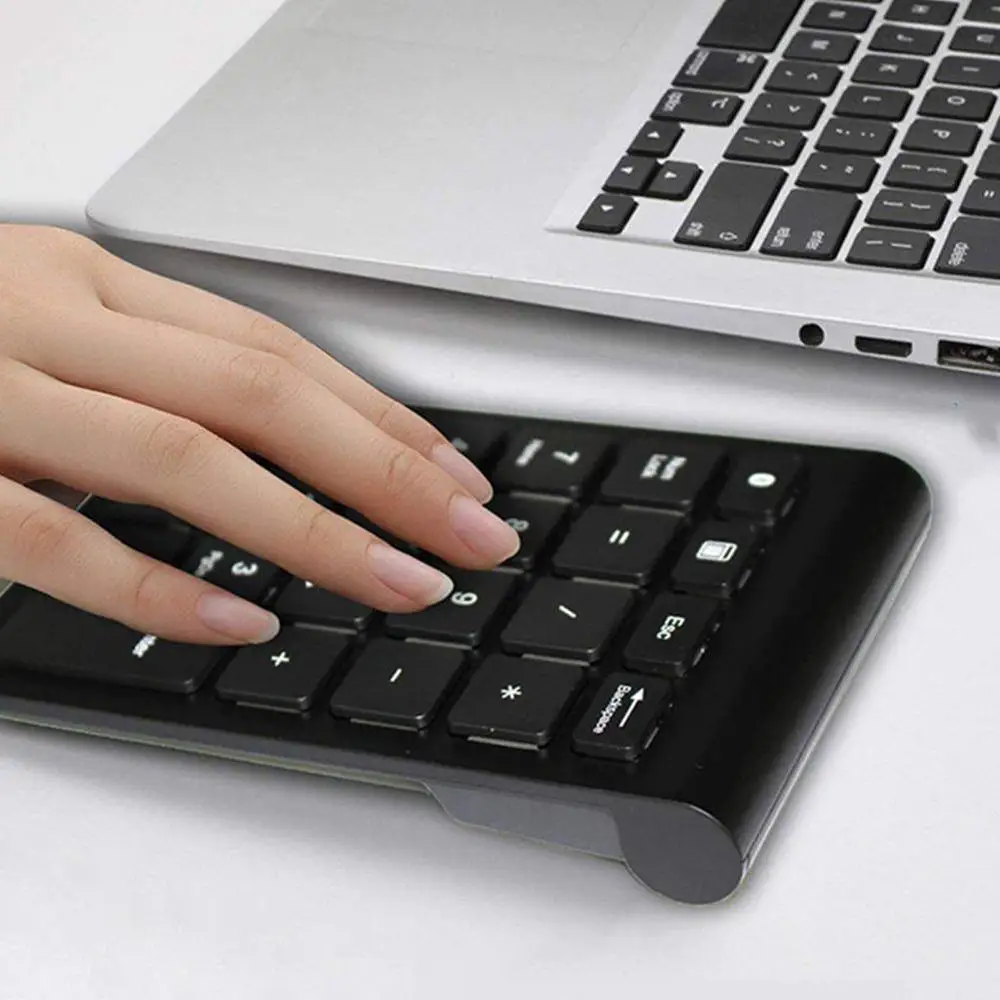 Беспроводная цифровая мини клавиатура 2 4G 18 клавиш USB цифры коврик мышь для