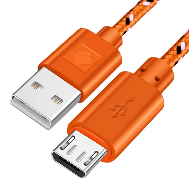 Orange Vanniso Micro USB кабель 1 м 2 м 3 м Синхронизация данных USB кабель зарядного устройства для samsung S6 S7 htc LG huawei xiaomi Android кабели для мобильных телефонов - Цвет: Orange