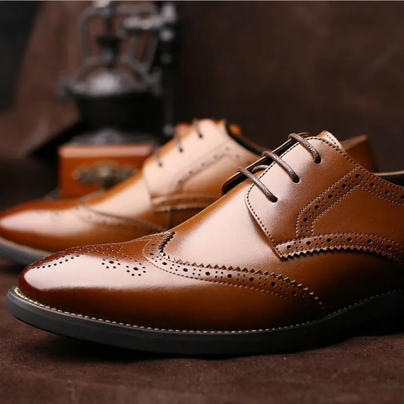 Новинка 2019 мужские роскошные классические туфли итальянские Мужские броги для