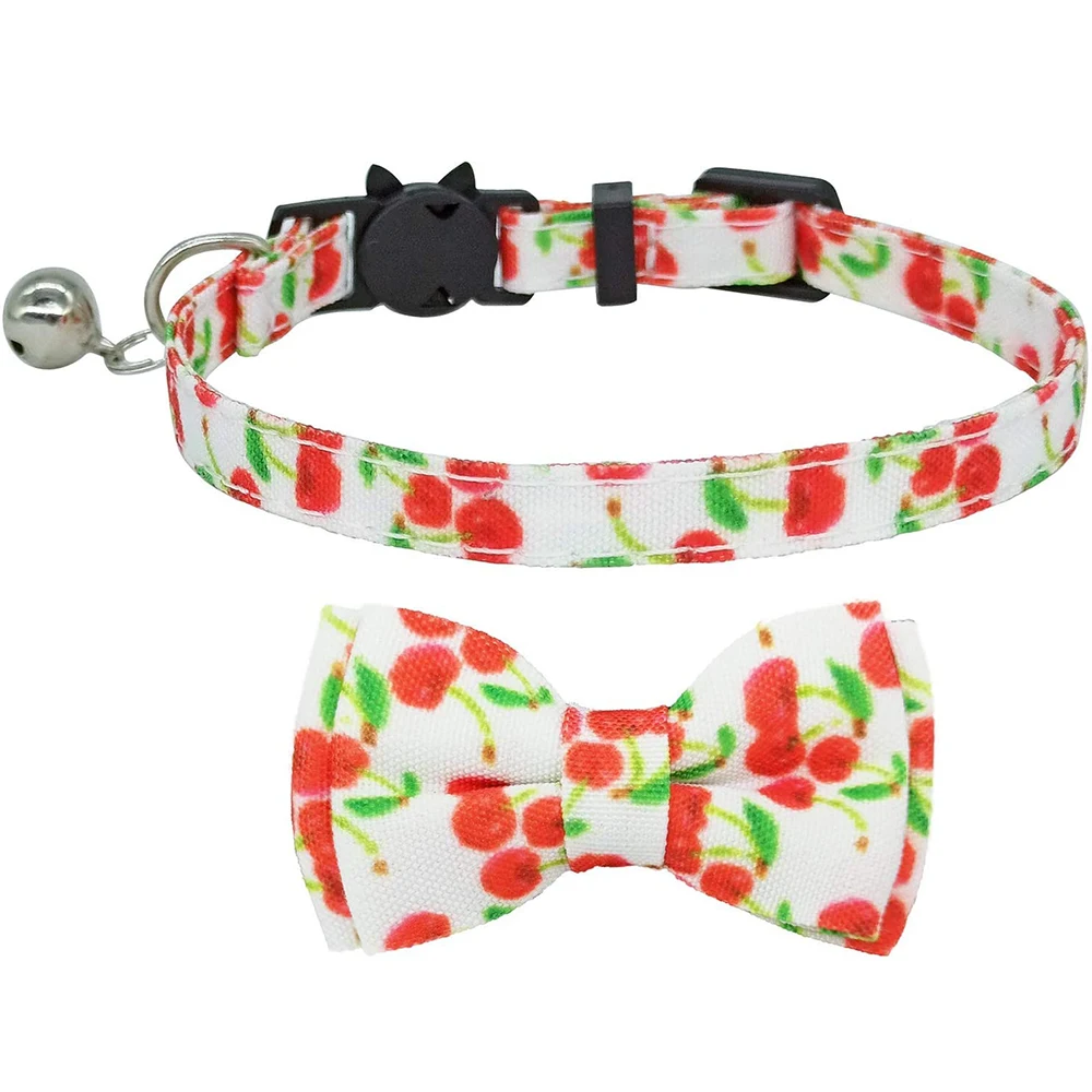 Ошейник для кошек с милым галстуком бабочкой и колокольчиком регулируемые