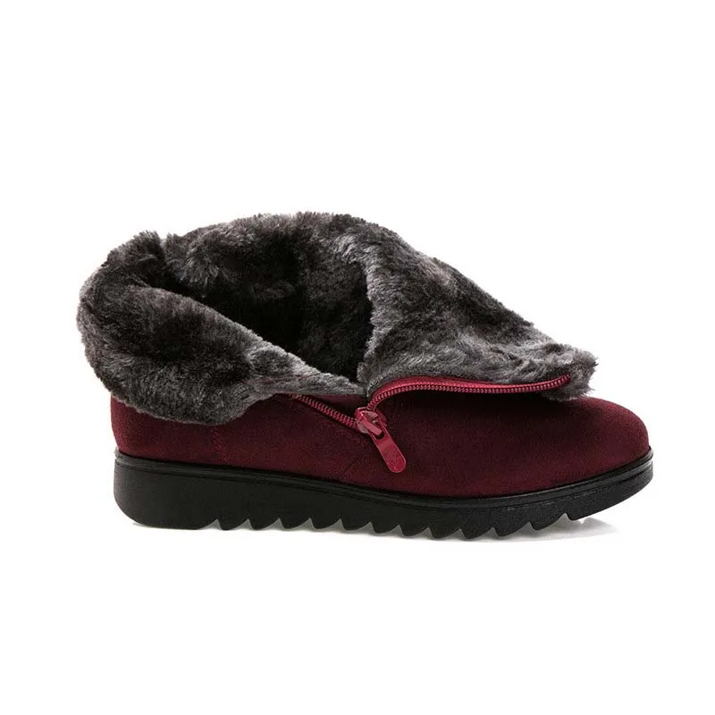 Зимние Повседневные Теплые ботильоны для снежной погоды женская обувь Po Tas Mujie