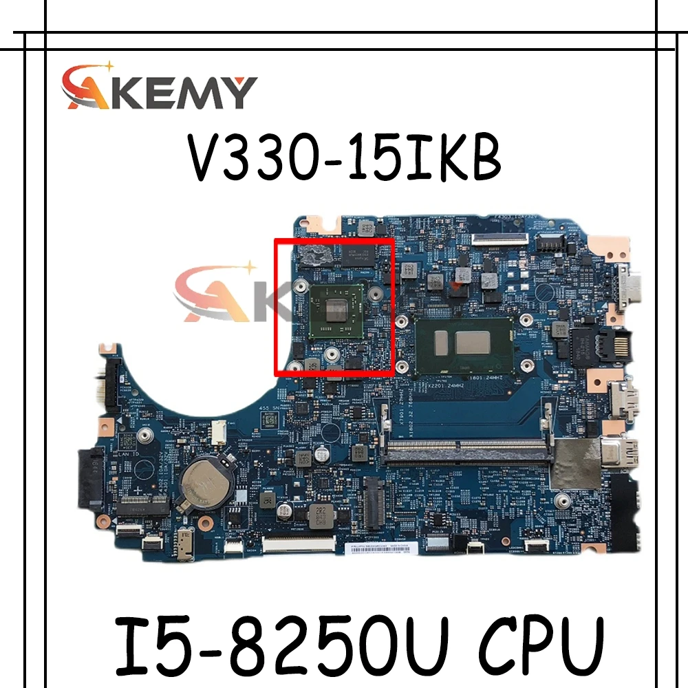 

Для Lenovo V330 V330-15IKB Материнская плата ноутбука wit процессор I5-8250U SR3LA GPU 17807-3 / 17807-3 м DDR4 100% полностью протестирована