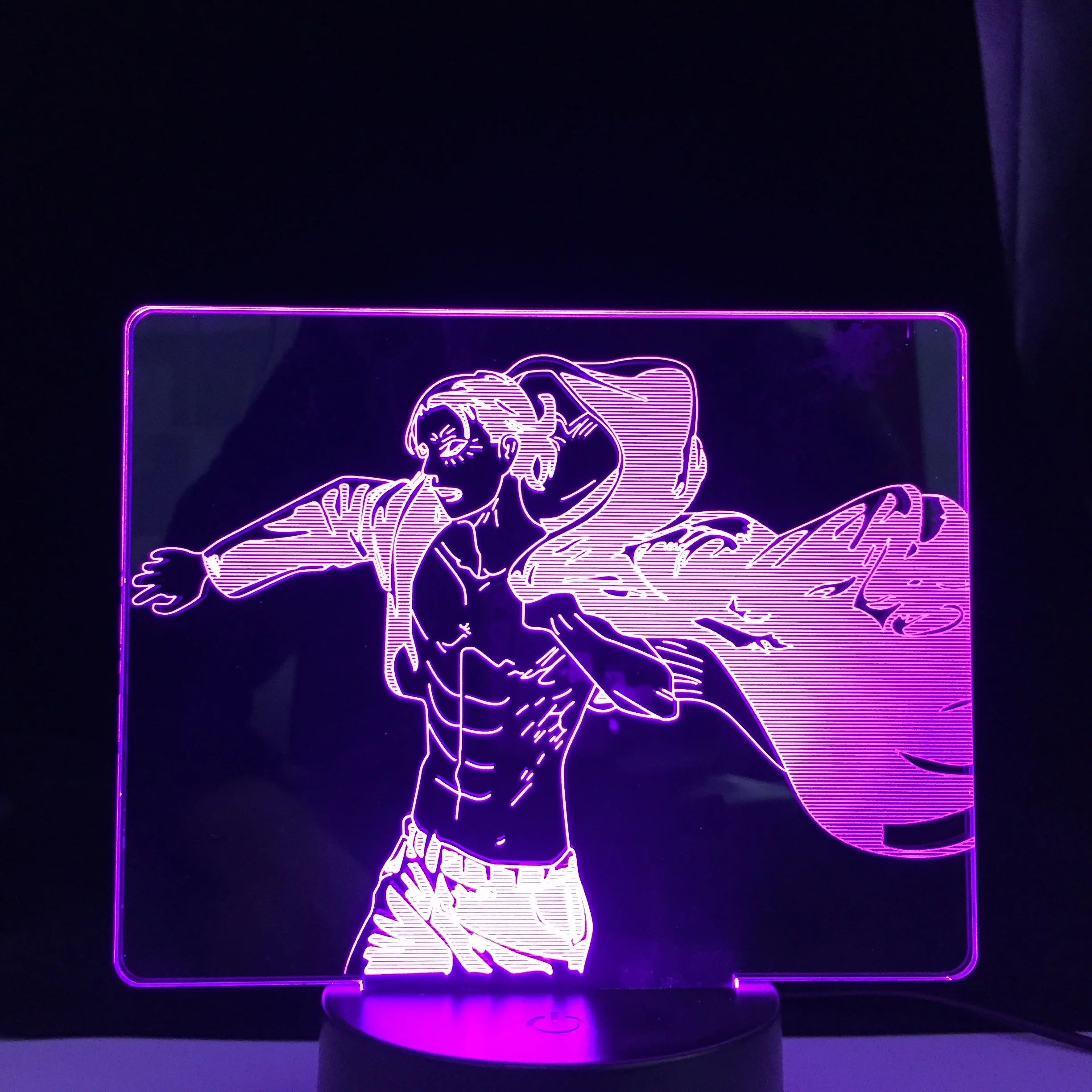 

Anime 3d Light Attack on Titan Table Lamp for Bedroom Decor Birthday Gift Manga Attack on Titan LED Night Light Lamp