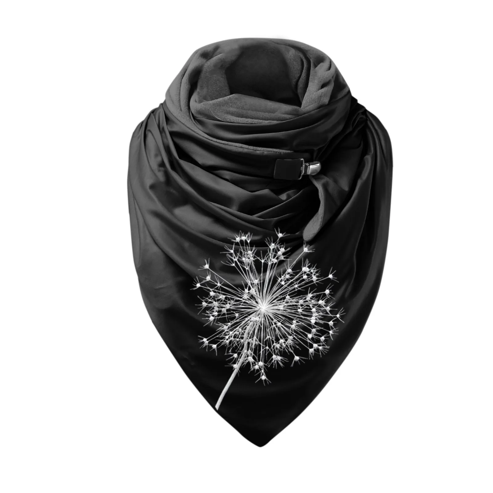 

Women's Scarf Winter Multi-printed All Match Button Soft Wrap Winter Warm Extra Long Patchwork Scarves Vintage Style Shawls T6