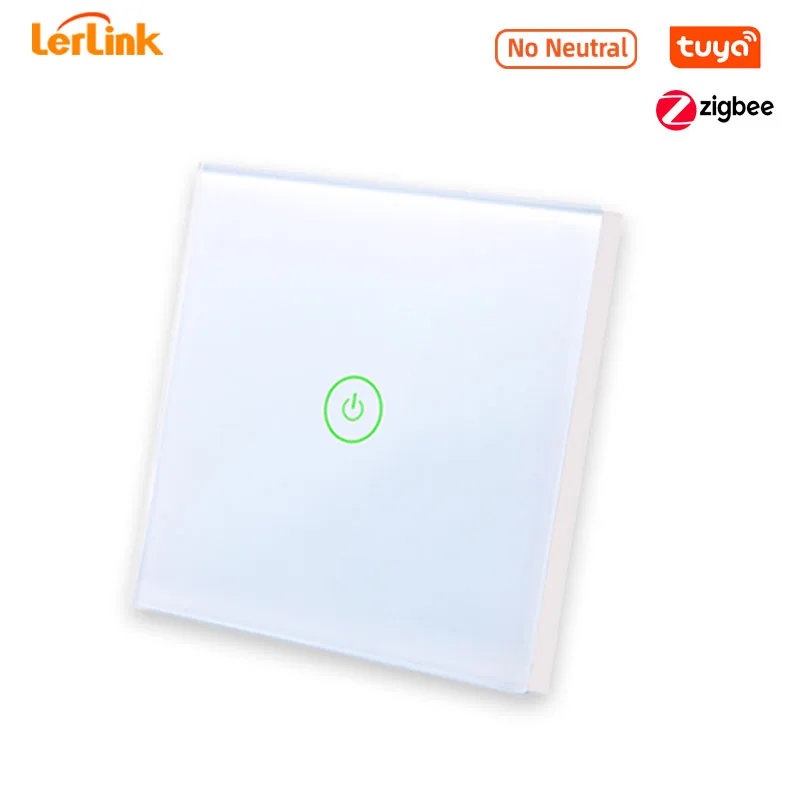 Умный сенсорный выключатель Zigbee стеклянная настенная панель без нейтрального