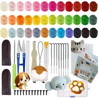 wool sewing supplies diy crafts needle felt kit multicolored felt diy manual 3650 colors handcraft