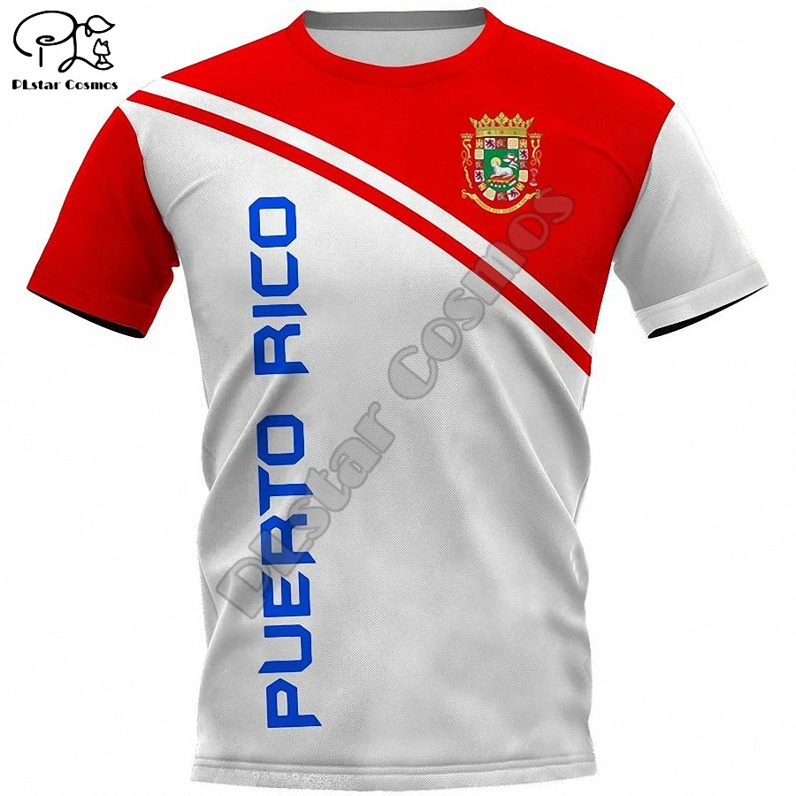 

PLstar Cosmos 2021 Puerto Rico Flag Emblem New Fashion Men/Women T-Shirts 3d Printed Summer Short-Sleeve Top Streetwear Style-13