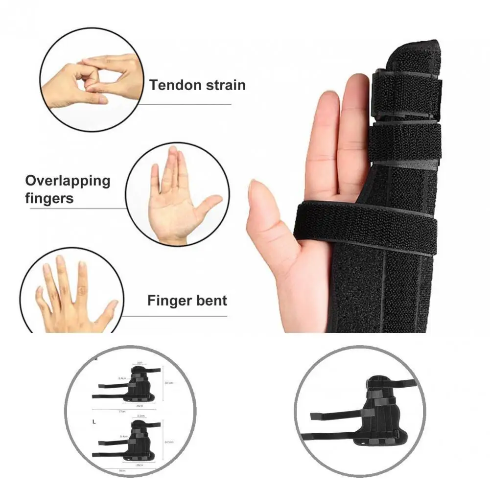 

Two-finger-fixed Black Solid Color Finger Brace Support for Fractured Knuckle