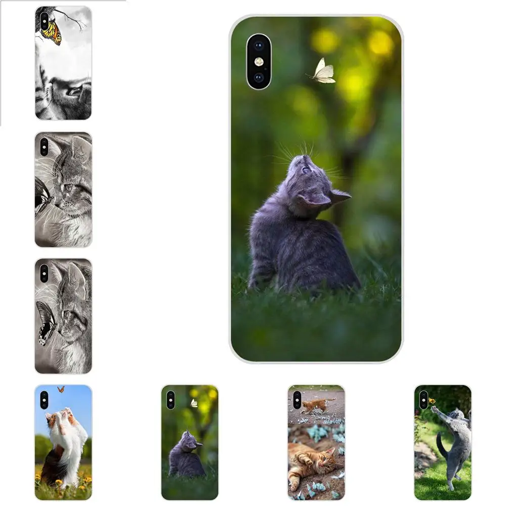 Butterfly Cat For Samsung Galaxy Note 5 8 9 S3 S4 S5 S6 S7 S8 S9 S10 5G mini Edge Plus Lite Personalized Print Phone Case | Мобильные