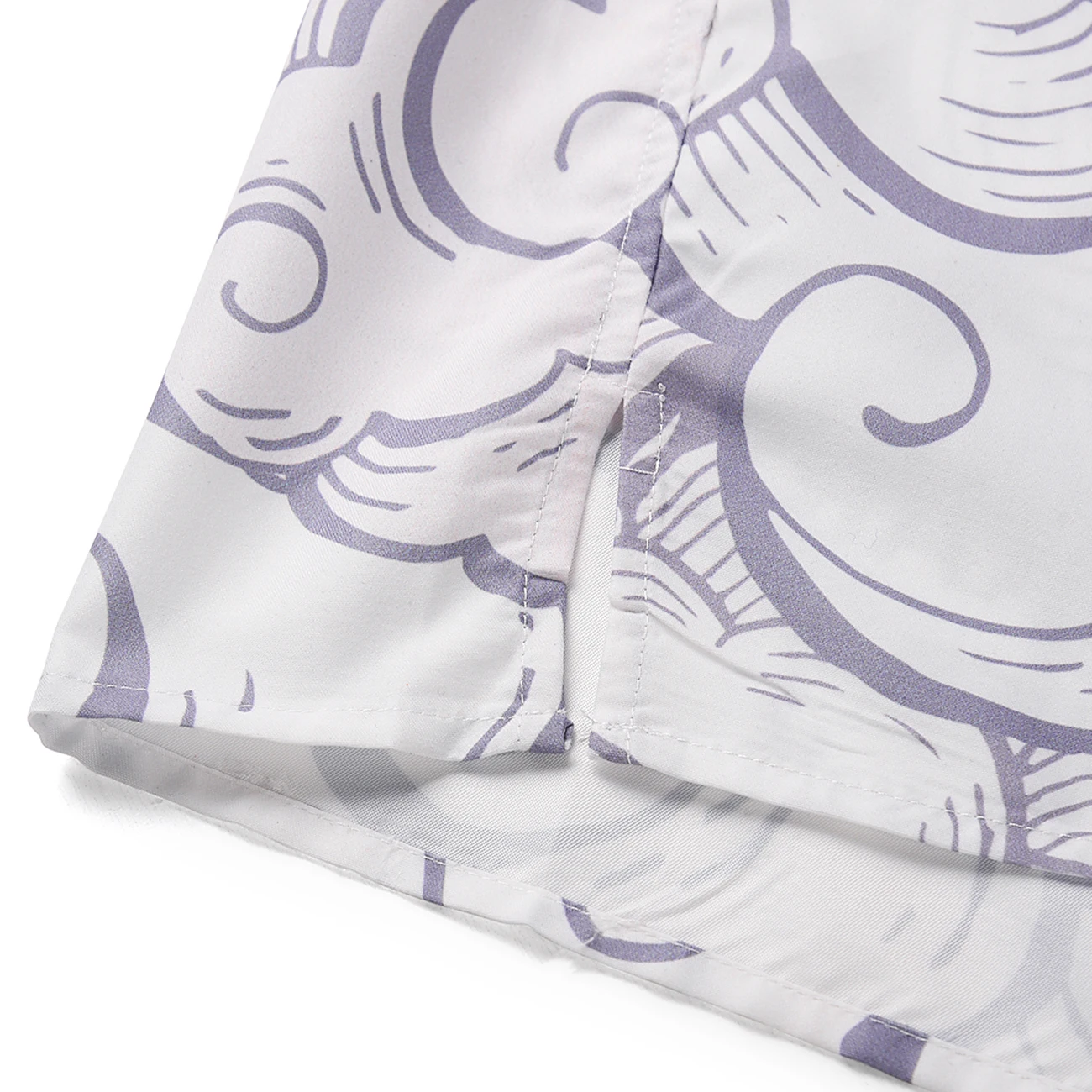 Мужские рубашки с коротким рукавом в стиле хип хоп принтом облачного дракона