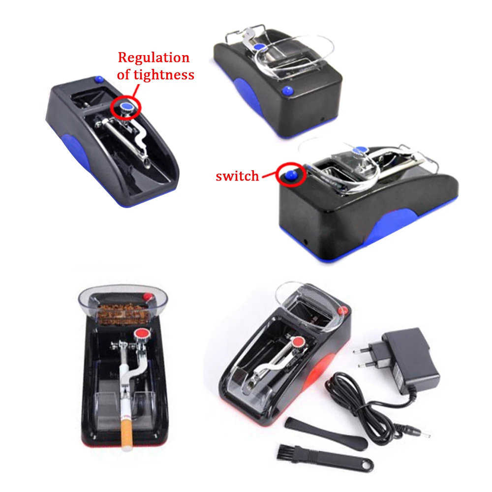 Electric Cigarette Machine Easy Automatic Making Rolling Tobacco Electronic Injector Maker Roller Smoke Tool US/EU Plug | Дом и сад