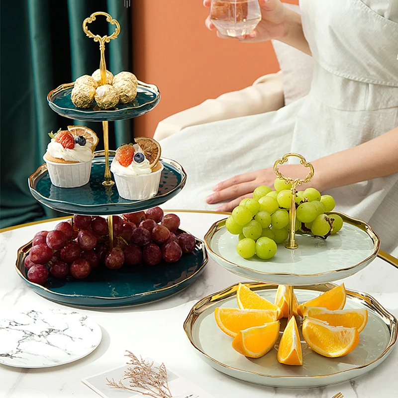 Европейский стиль подставка для торта Свадебная вечеринка трехслойный