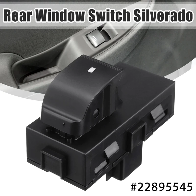 

Front Rear Right Electric Power Window Switch Control Black for Buick Lucerne Chevrolet Silverado GMC 22895545