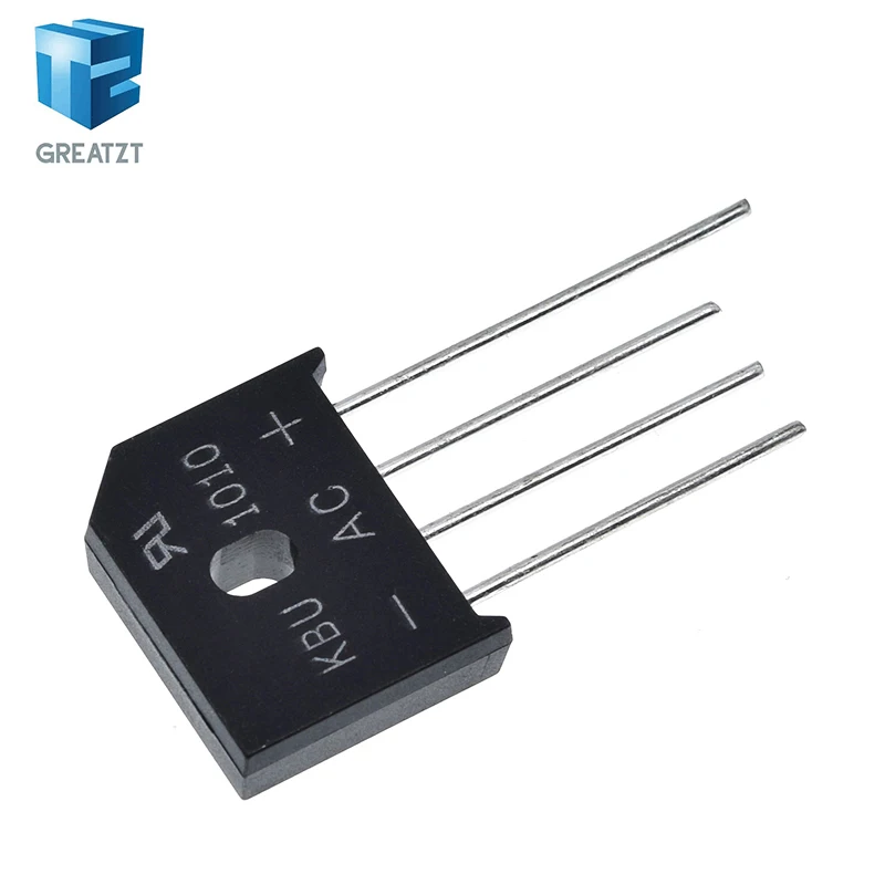 GREATZT 5 шт./лот KBU1010 KBU-1010 10A 1000V молния диодный мост с выпрямительным диодом Новый |