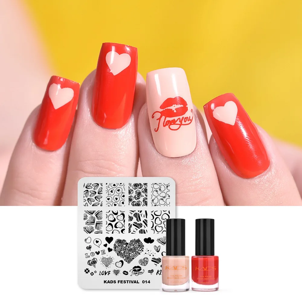 set 16 KADS Nail Art штампованные пластины природа Мода серии шаблоны для стемпинга рисунки для маникюра Лак для стемпинга трафарет для штамповки - Цвет: set 16