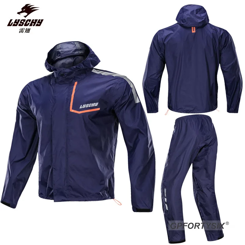 Мотоциклетный дождевик LYSCHY костюм для рыбалки уличная куртка брюки езды на