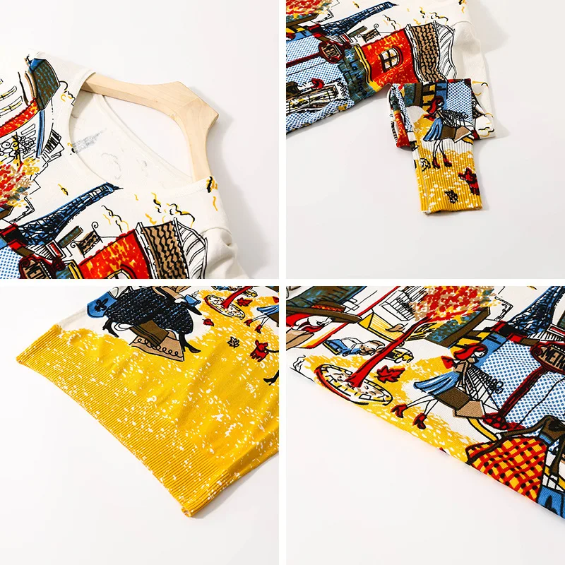 Горячая распродажа женский свитер с принтом осенне-зимняя одежда Однотонный