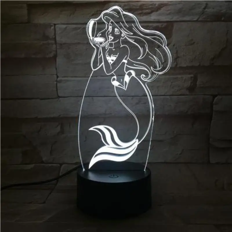

Creative 3d Led Night Light Seven Color Gradual Change Night Lamp Bedroom Bedside Decoration 3d Led Kids Lamp