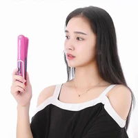 auto rotating ceramic hair curler wireless usb charging hair straightener mini electric curl straight dual use%ef%bc%88no charging base%ef%bc%89