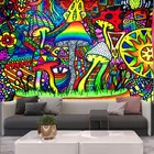 Настенный гобелен в стиле бохо с изображением мандалы, макраме, хиппи, колдовства, красочными грибами