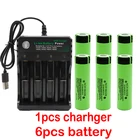 Оригинальный литиевый перезаряжаемый аккумулятор NCR18650B 3,7 в 3400 мАч 18650 для фонариков Panasonic, аккумуляторы и зарядное устройство USB