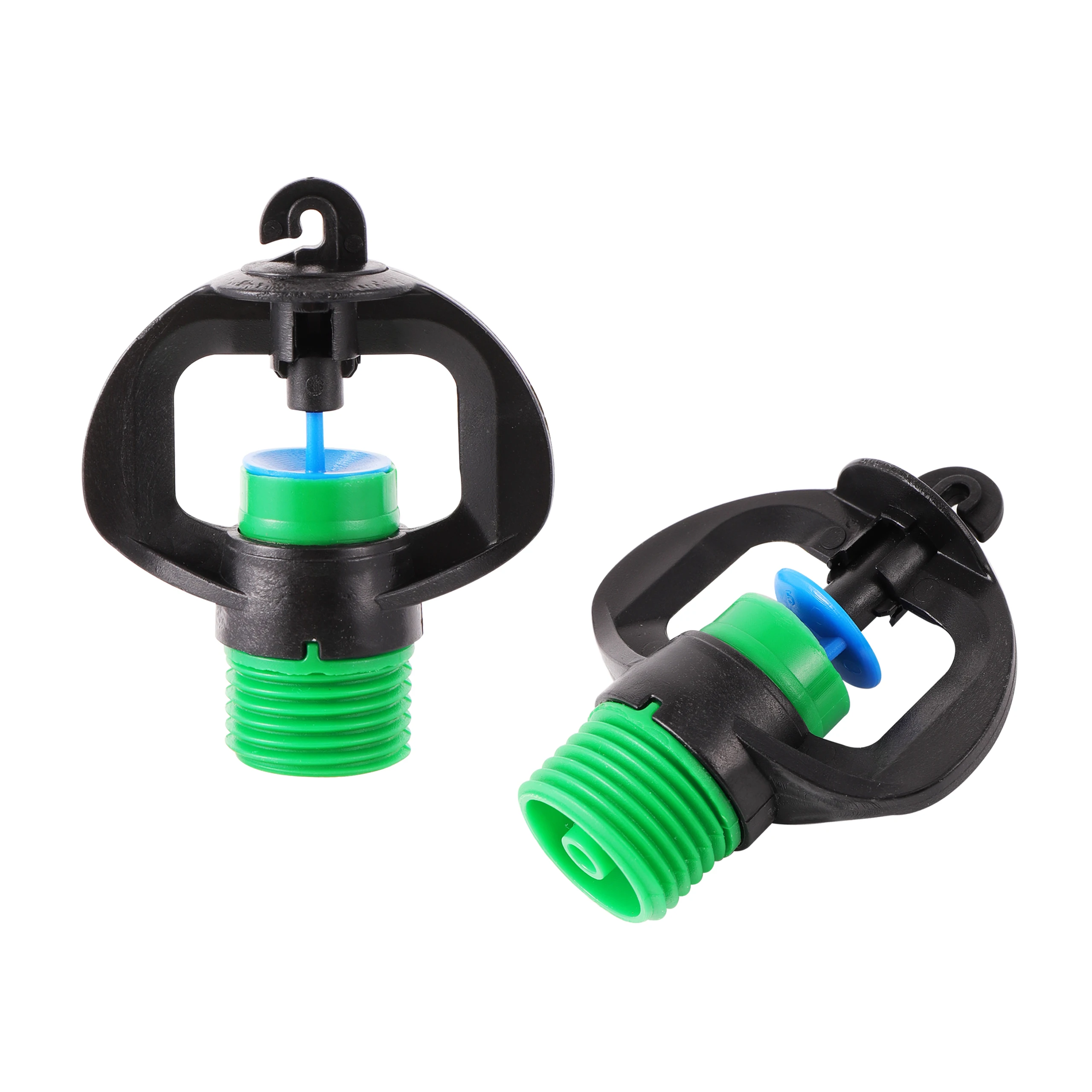 Aspersores de refracci&oacute;n de rotaci&oacute;n autom&aacute;tica, rosca macho de 360 "para huerto, flores, c&eacute;sped, verduras, boquilla de riego, 50 Uds.-2