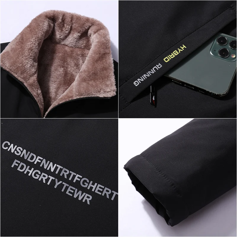 8XL Men Winter New Casual Classic Warm Thick Fleece Parkas Jacket Coat Men Autumn Fashion Pockets Windproof Parka Men Plus Size