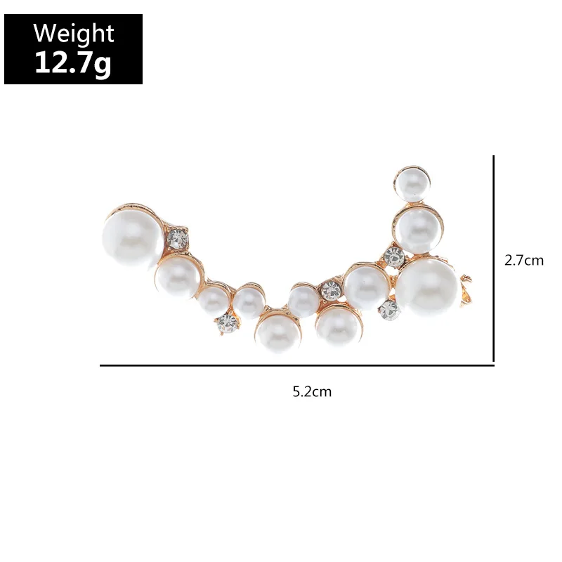 

1PC Fashion Gold Ear Post Cuff Clip On Earrings Fake Cartilage Earring for Women Bridal Wedding Clip Earrings No Pierced Earring