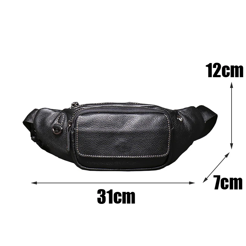 

AETOO Men's leather chest bag, casual one-shoulder sloping bag, cowhide mobile phone bag