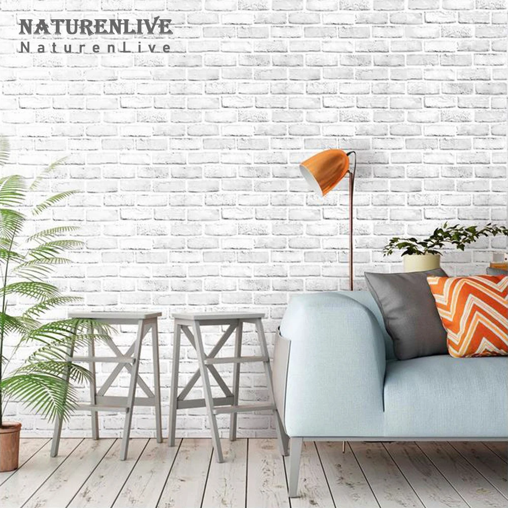 

3/6M Thicken White Brick Pattern Wallpaper DIY Self-adhesive Stickers Living Room Bedroom Background Wall Renovation Wallpaper