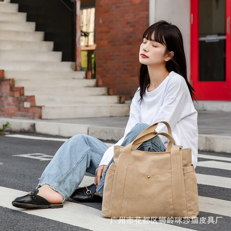 

Холщовая утолщенная женская сумка на плечо для путешествий и пикника, мессенджер для подгузников, удобная сумочка для покупок