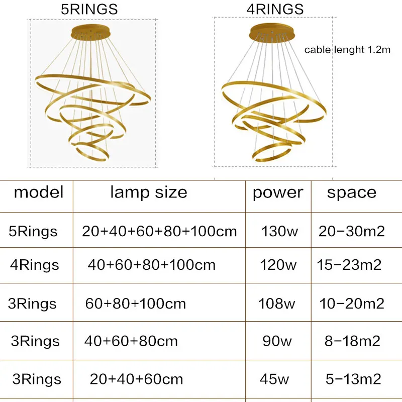 Золотые светильники современная светодиодная Люстра для гостиной кухни