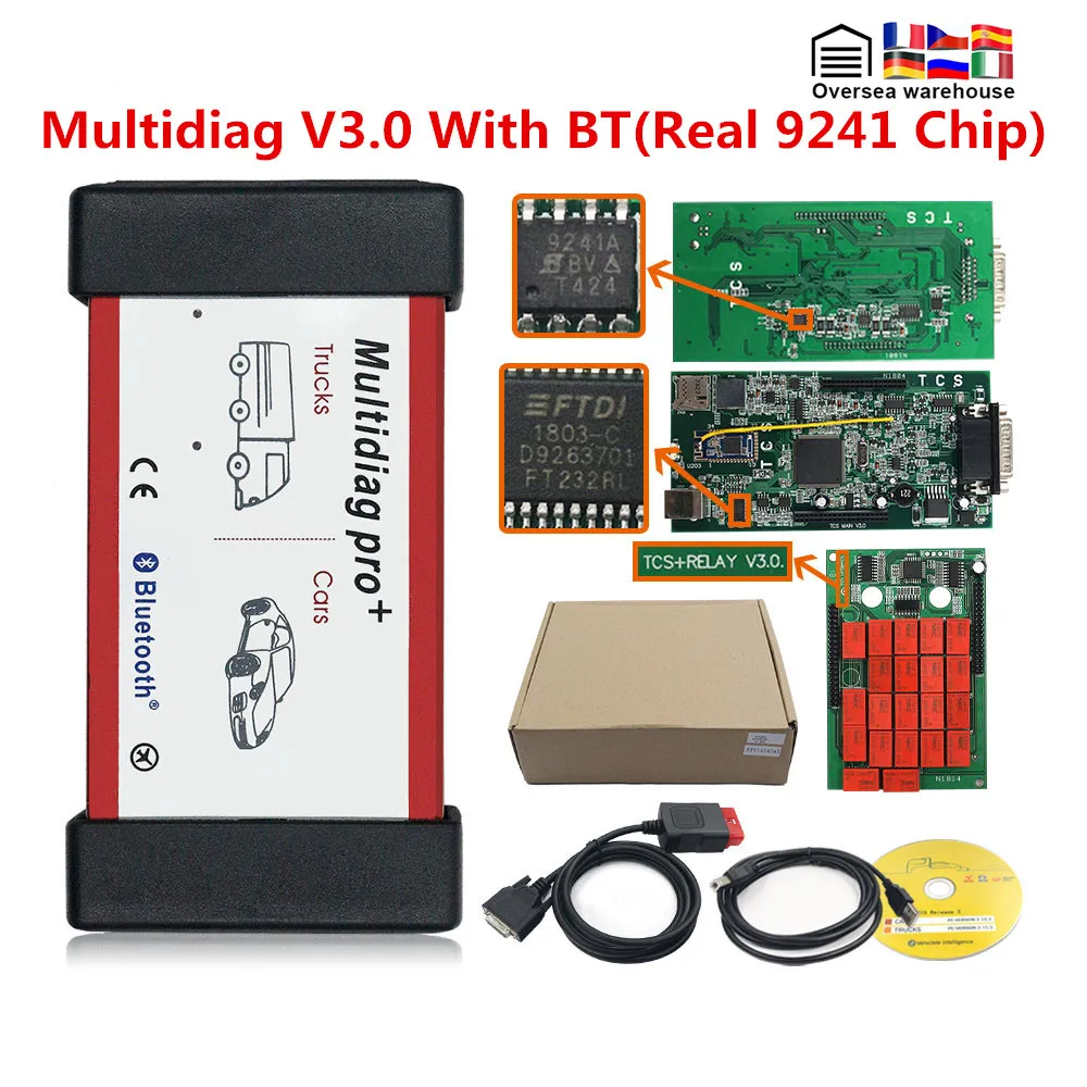 Диагностический сканер TCS Multidiag Pro 2017.R3 OBDII 2016 00 с генератором ключей для MVD 2016.R1