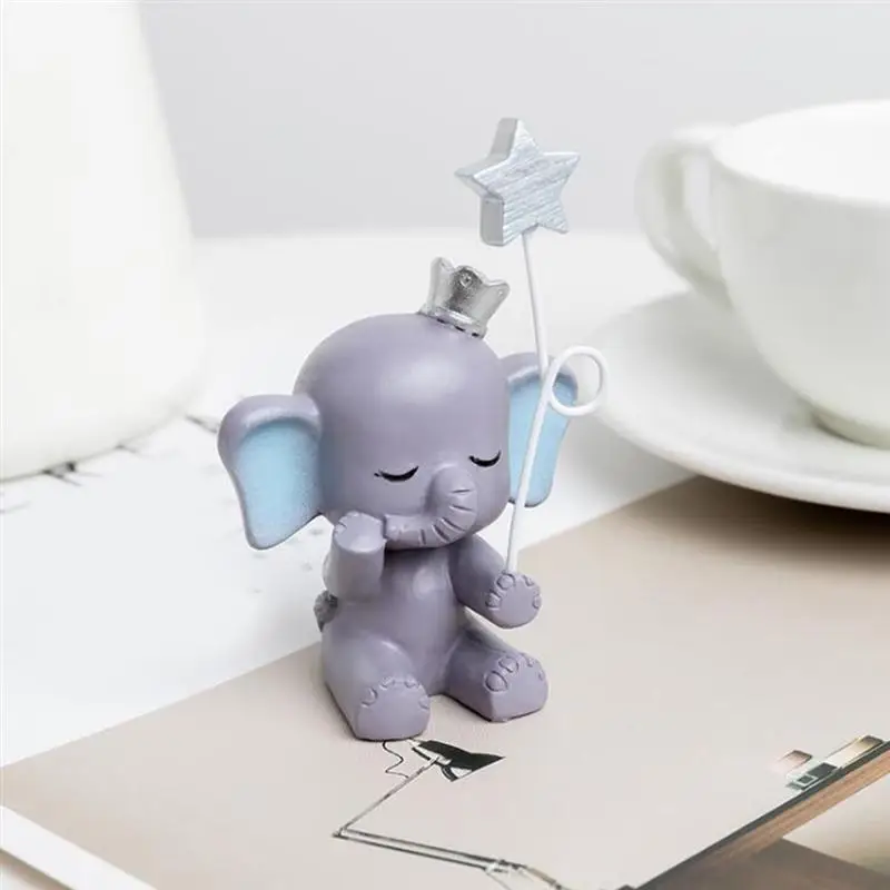 

Resin Ornament Cute Elephant Star Statue Ornaments Resin Crafts Cake Dessert Decorations Cake Toppers Birthday DIY Accessories