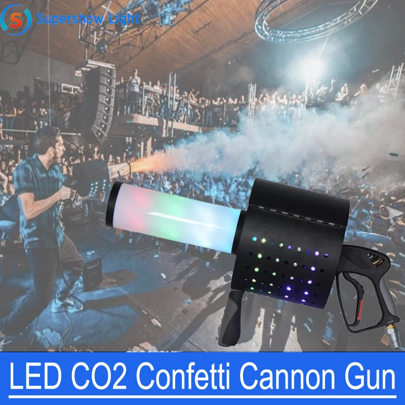 RGB Led CO2 струйная Колонка ручная пушка сухое лед конфетти Радужный пистолет