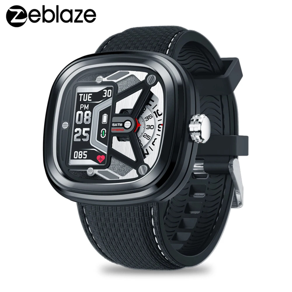 Смарт-часы Zeblaze HYBRID 2 с двумя режимами пульсометром и тонометром