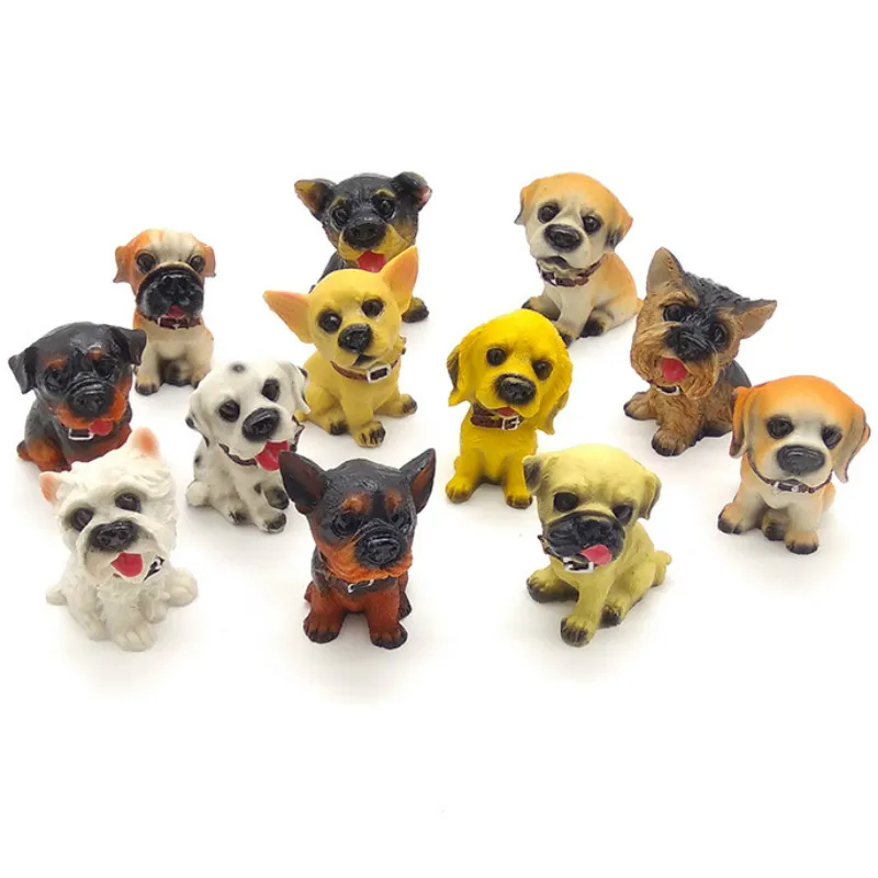 Миниатюрная модель собаки из смолы 1 шт. модные новые поделки милые Мультяшные