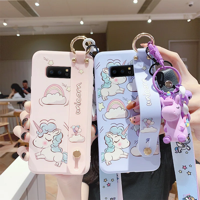 Для samsung note 10 Чехол Galaxy 8/9/10pro Мягкий силикон задняя крышка s6/s7edge милый Единорог