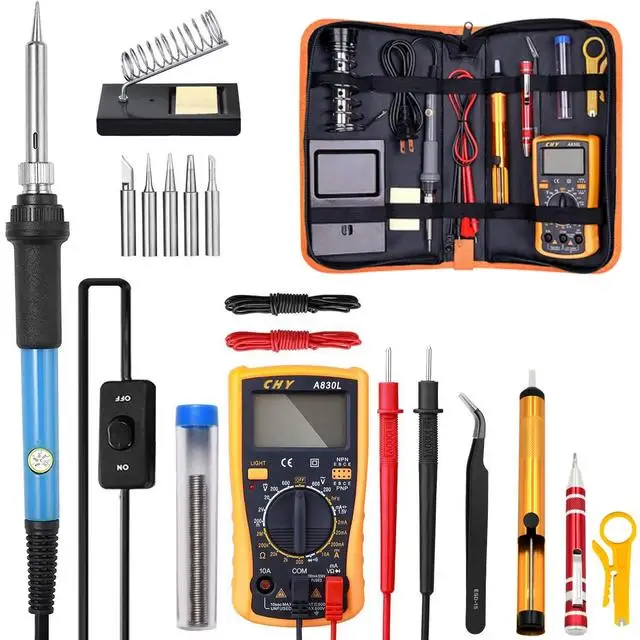 

Adjustable Temperature Electric Soldering station Iron kit 220V 110V 60W Welding Solder Rework Station Heat Pencil Repair Tools
