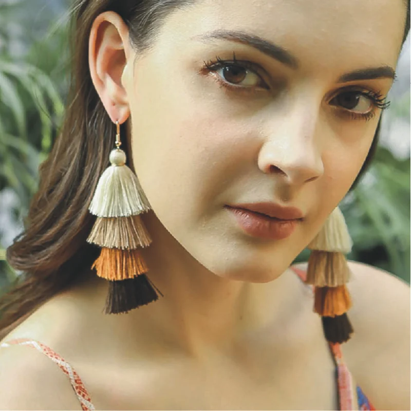2019 Популярные богемные длинные градиентные Многослойные висячие серьги с