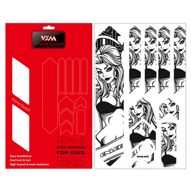 MTB горный велосипед устойчивый к царапинам Рамка протектор съемный стикер