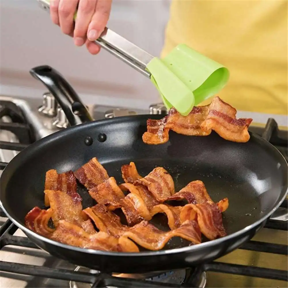 Силиконовые Умные Щипцы 2 в 1 кухонные щипцы и антипригарная жаропрочная