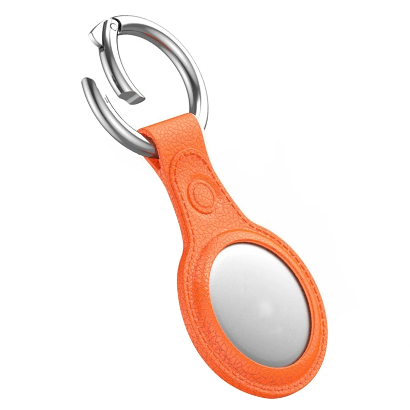

Silicone Leather Protector Cover Keychain For AirTags Shockproof Anti Scratch Anti Fall Silicone Protective Case Shell Storage