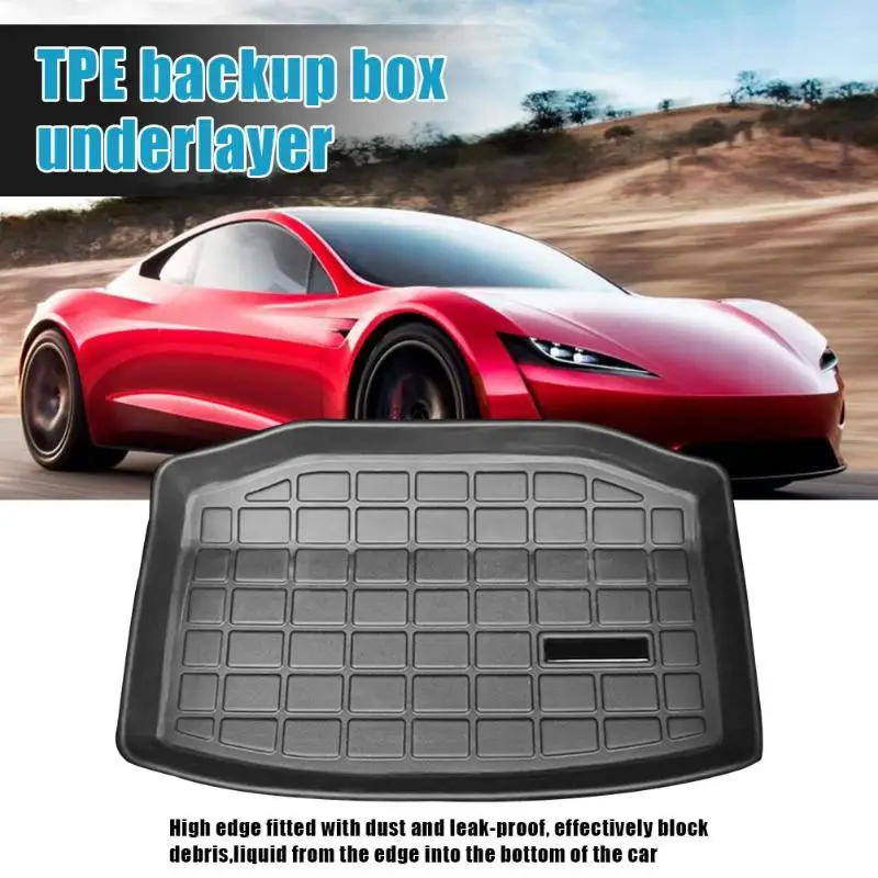 Задний багажник Грузовой лоток Анти-пыль не скользит коврик для Tesla модель 3 2017-2019