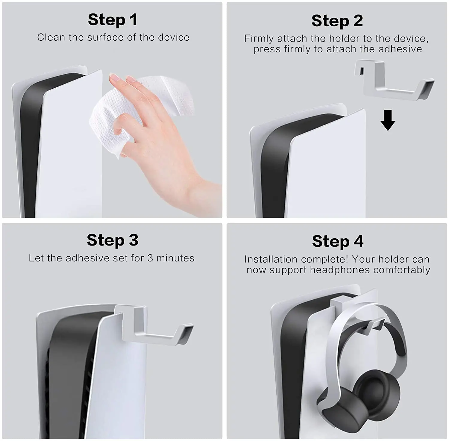 ps5 game controller headset hanger holder simple lightweight headphone hook display stand for playstation 5 console accessories free global shipping