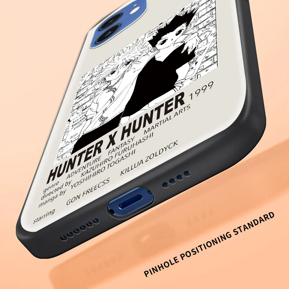 

Anime hunter x hunter Phone Case For iPhone 11 Pro XS XR X Black Shell For iPhone 12 Pro Max 7 8 Plus SE 2020 Funda Cover